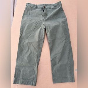 Army Green Women's Cropped Pants